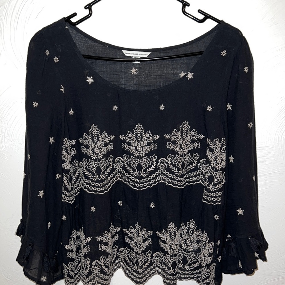 Black flowy blouse